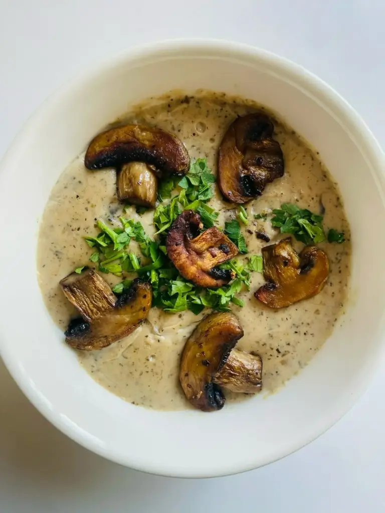 Roasted Creamy Mushrooms