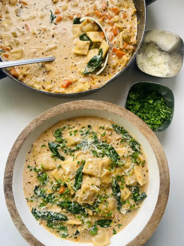 Creamy Ravioletti Spinach