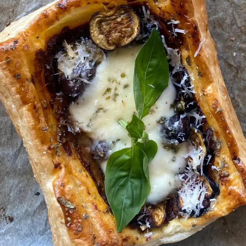 Aubergine Pesto Pomodoro Pie