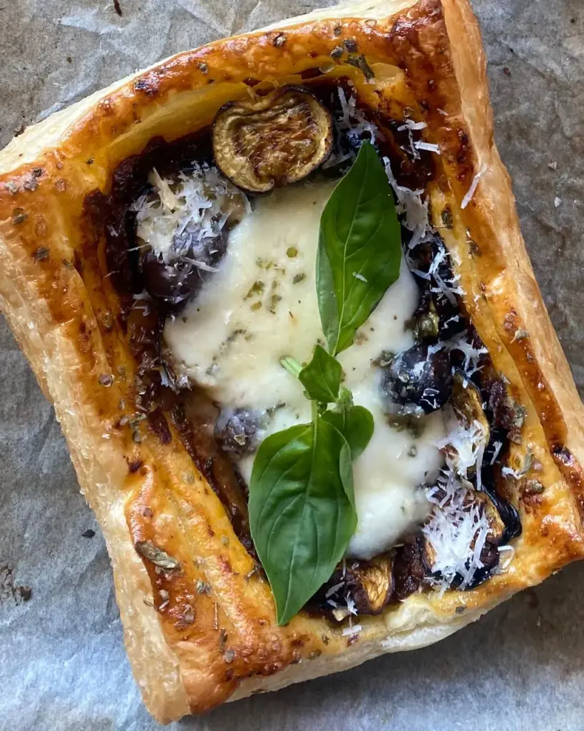 Aubergine Pesto Pomodoro Pie