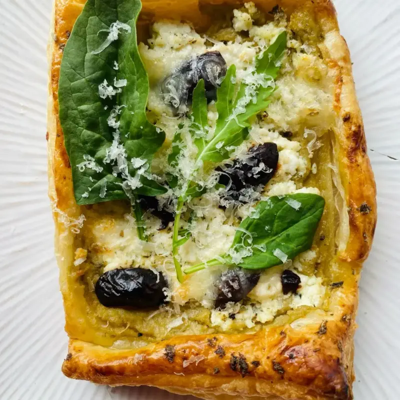 Artichoke Pesto Pecorino Galette