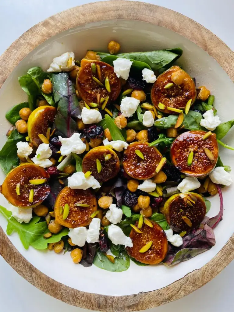 Roasted Figs Pistachio Salad