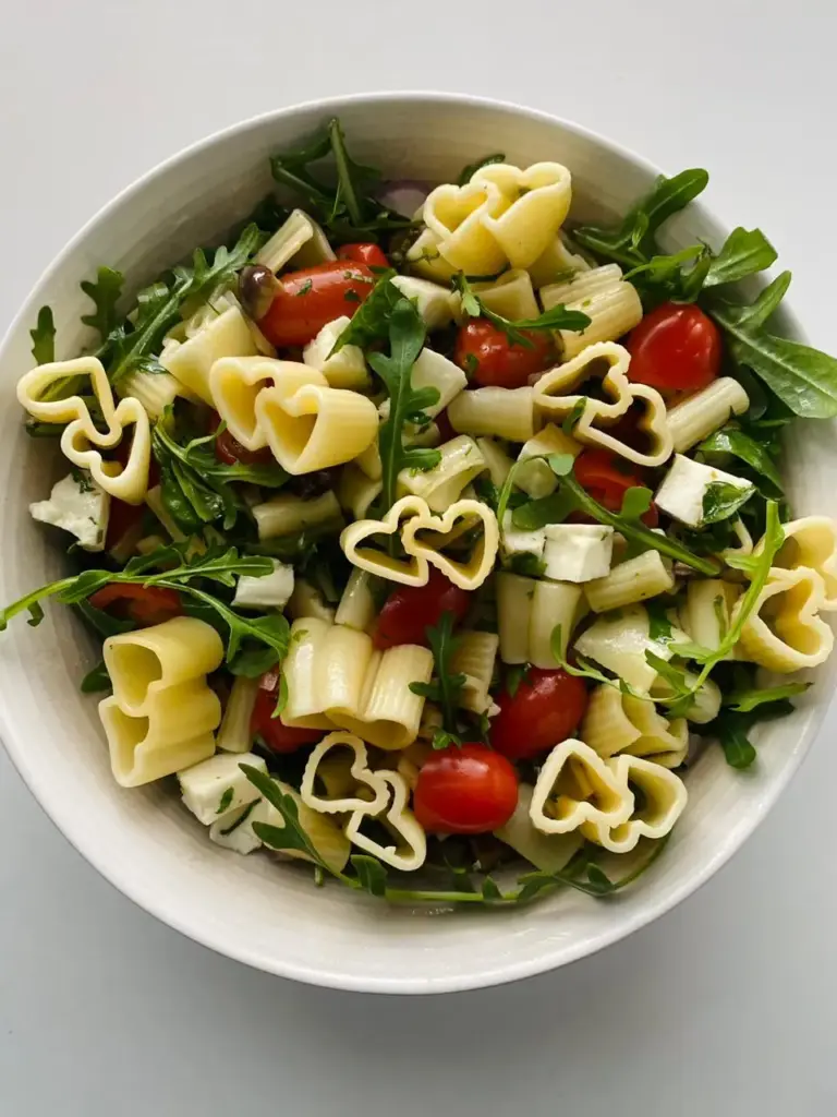 Heart-shaped Pasta Salad