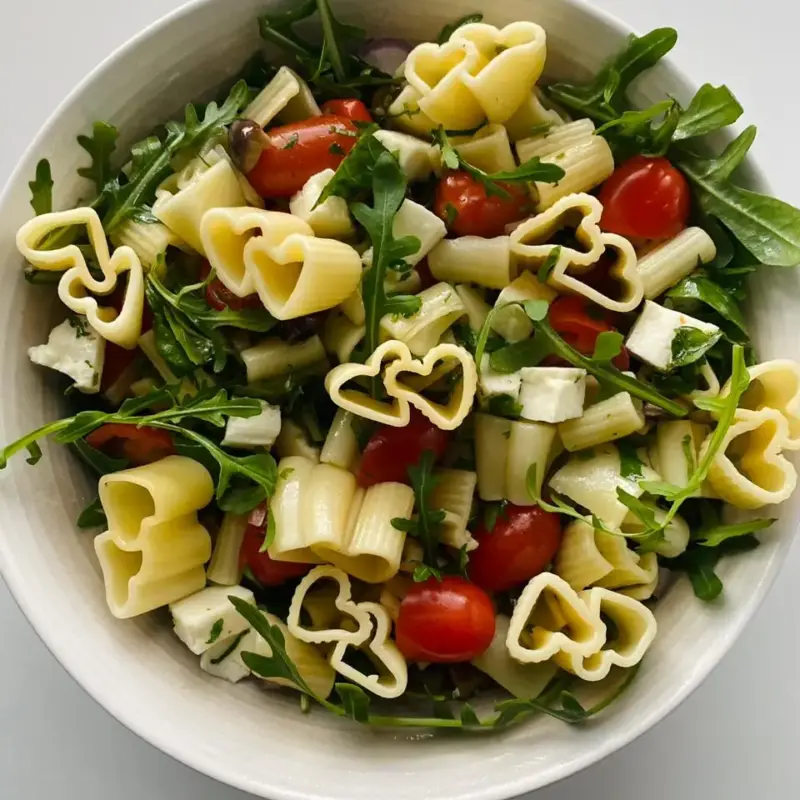 Heart-shaped Pasta Salad