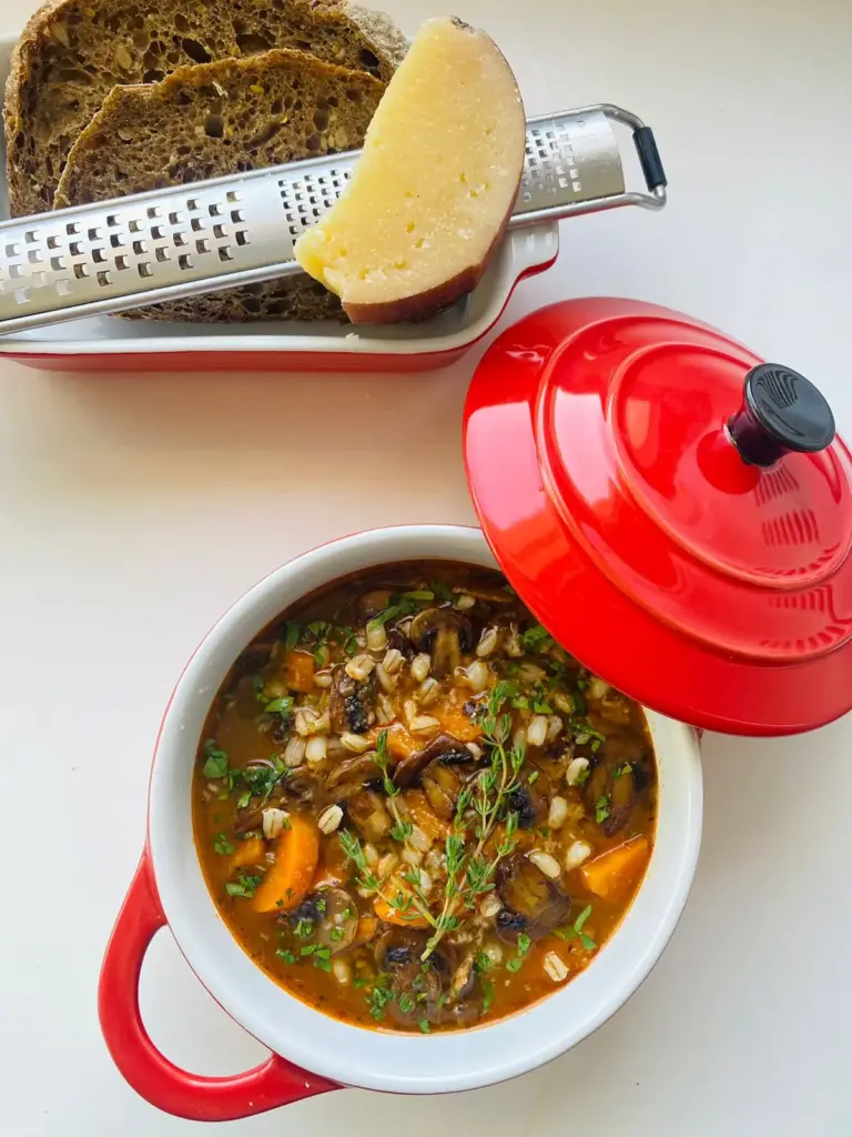 Mushroom Barley Pecorino