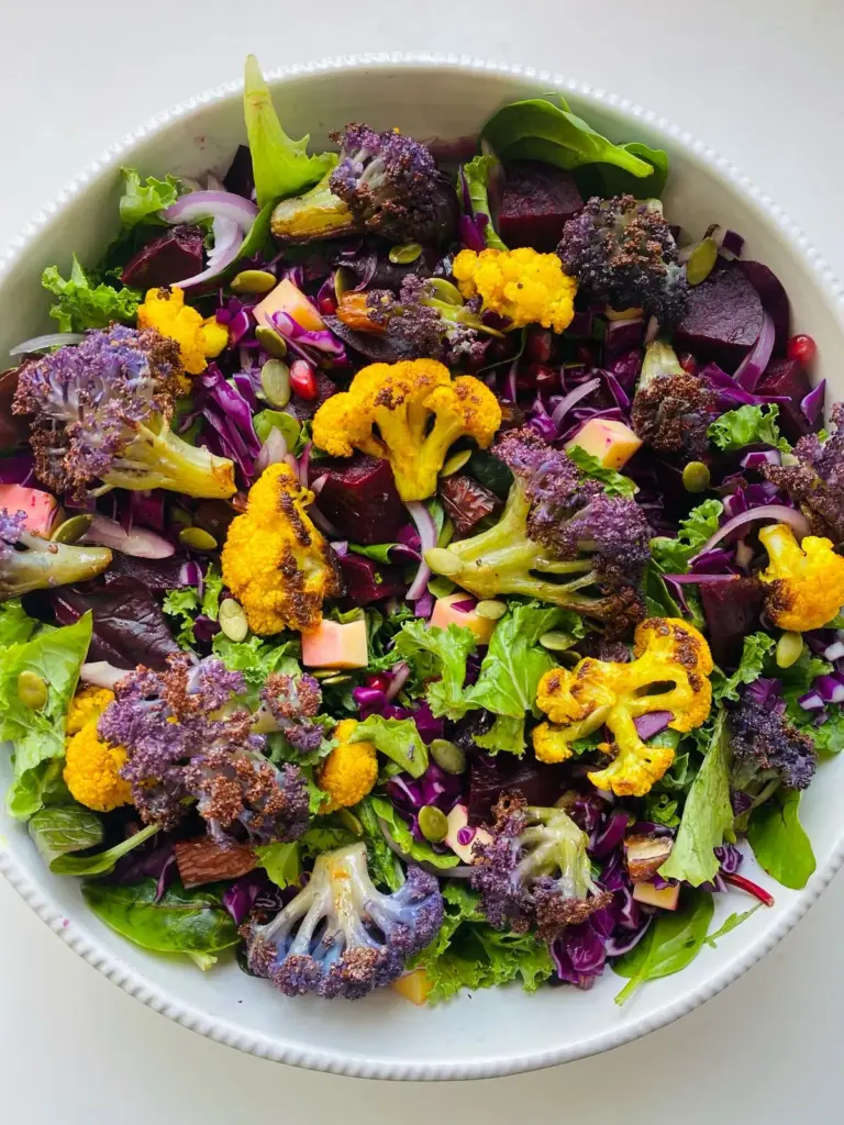 Rainbow Cauliflower Tahini
