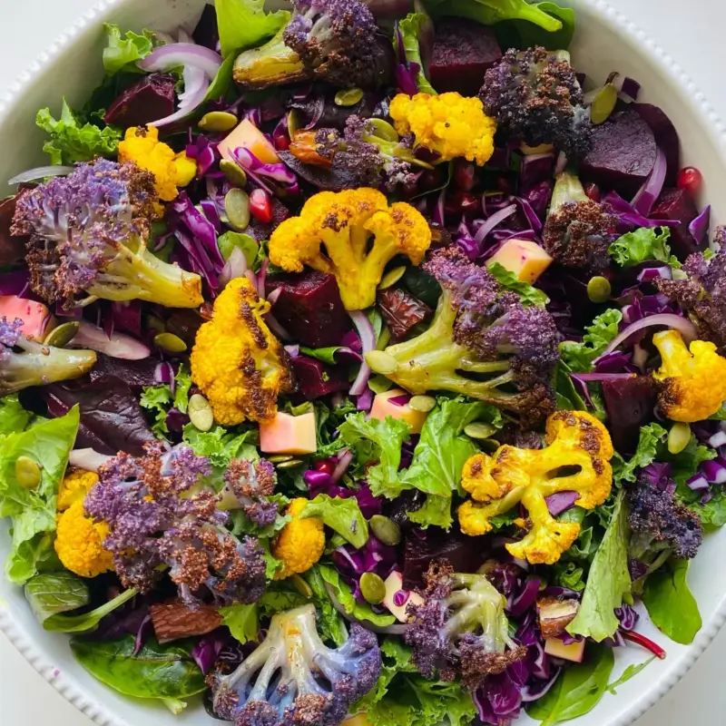Rainbow Cauliflower Tahini