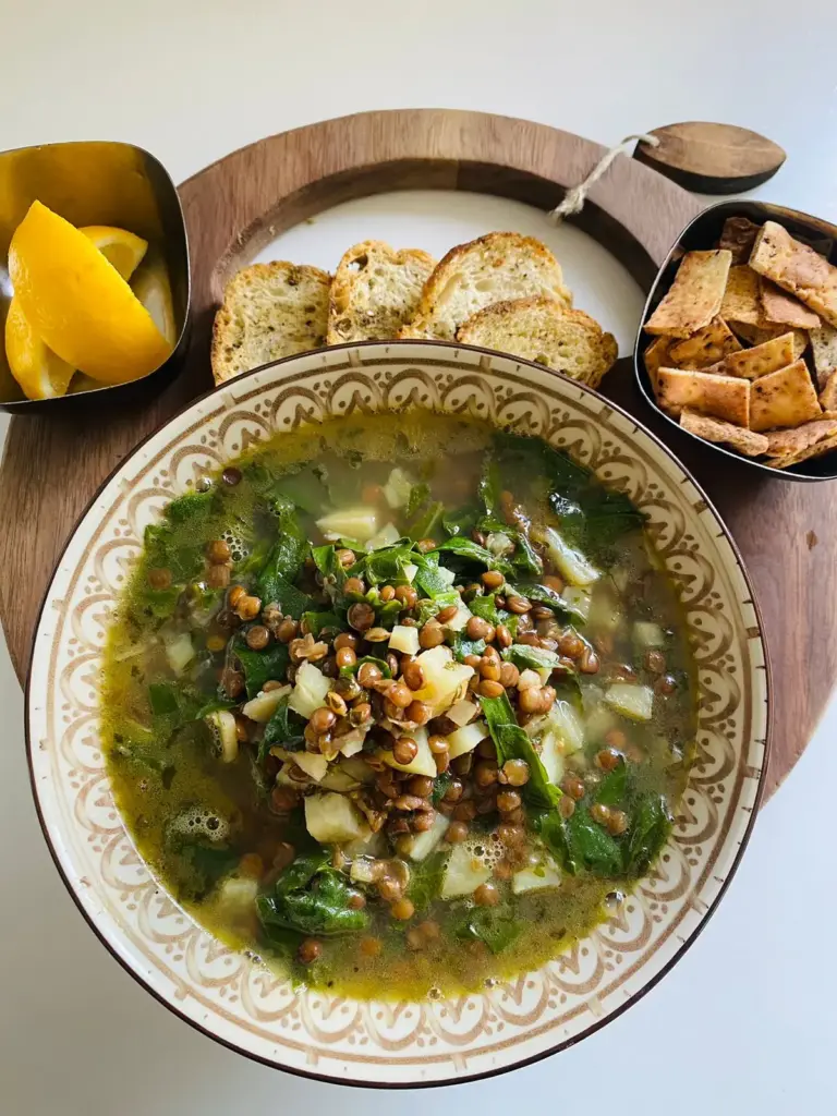 Swiss Chard Lentils (aka: Adas Bihamod)