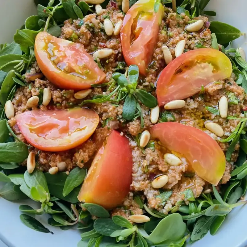 Purslane Rose Tomato Bulgur