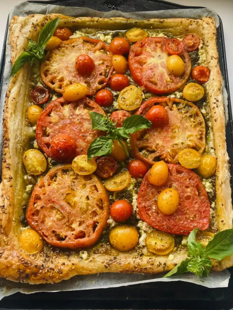 Tomato Ricotta Basil Tart