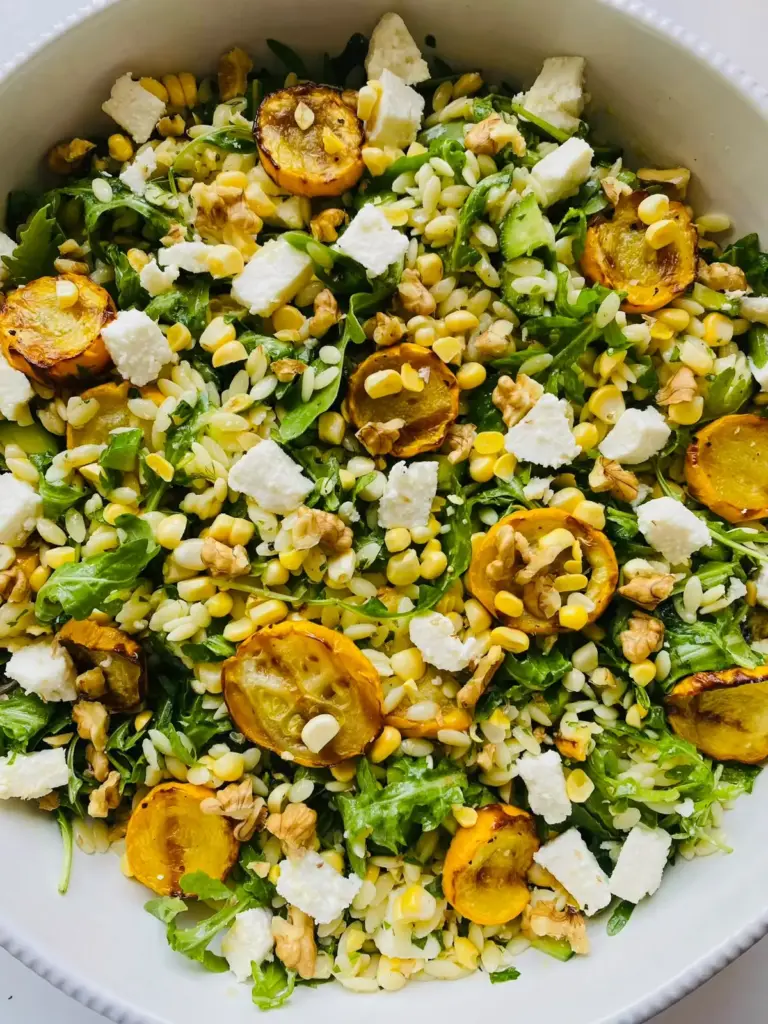 Zucchini Corn Orzo Bowl